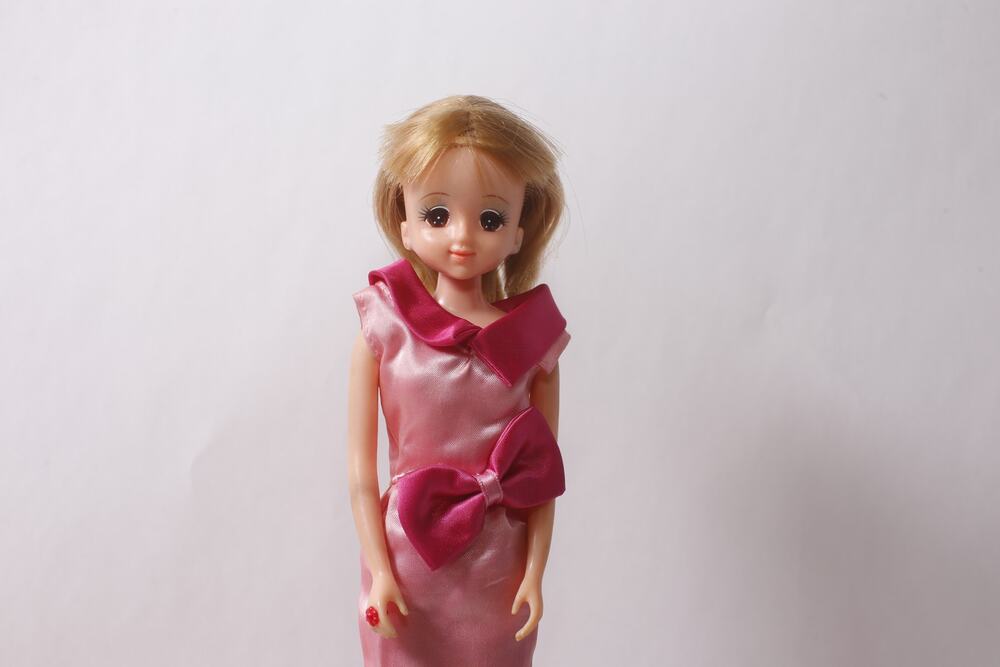 1990s Takara Licca-chan Jenny Fashion Doll in Pink Dress ~ 260730-WH 468